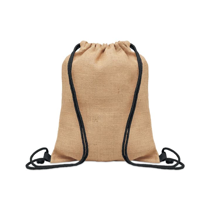 FUKURO. Borsa con coulisse in iuta