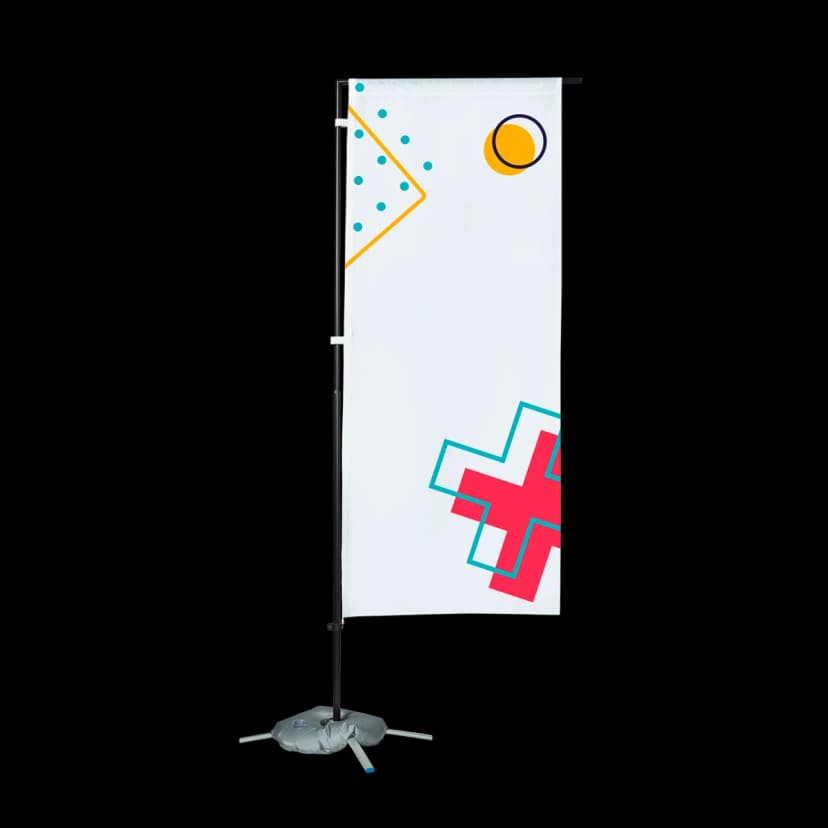 Beach flag rettangolare – kit completo
