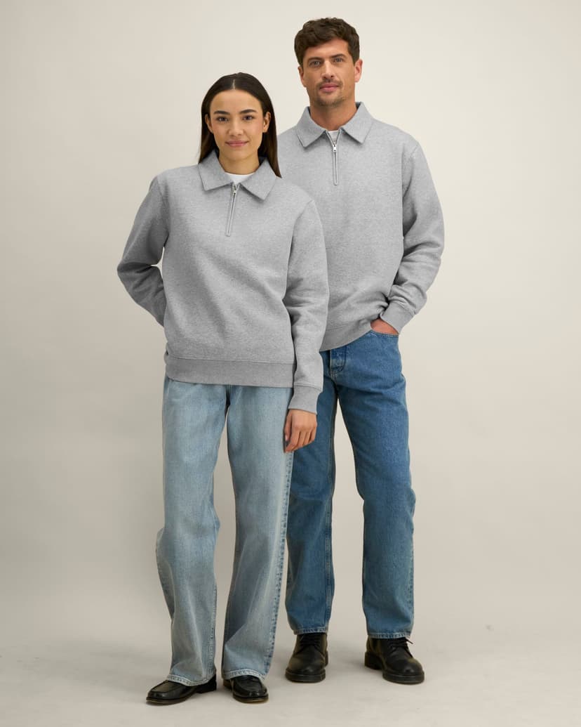 Felpa polo con zip e un look moderno e raffinato – Proper