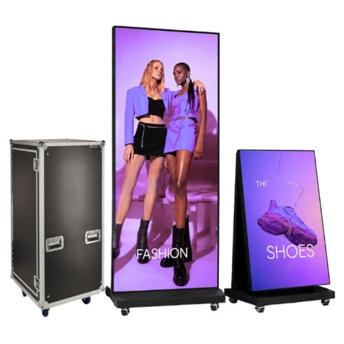 Totem Led Indoor Pieghevole P1.8 Gob 64x192 cm + Flightcase